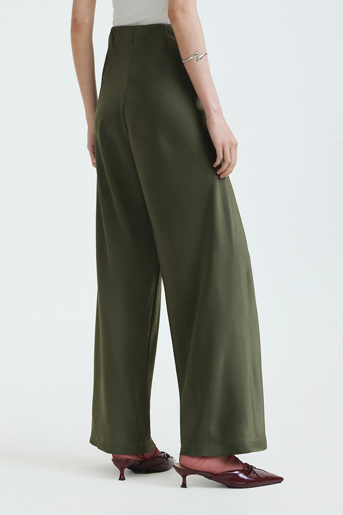 Dark Green Satin Pama