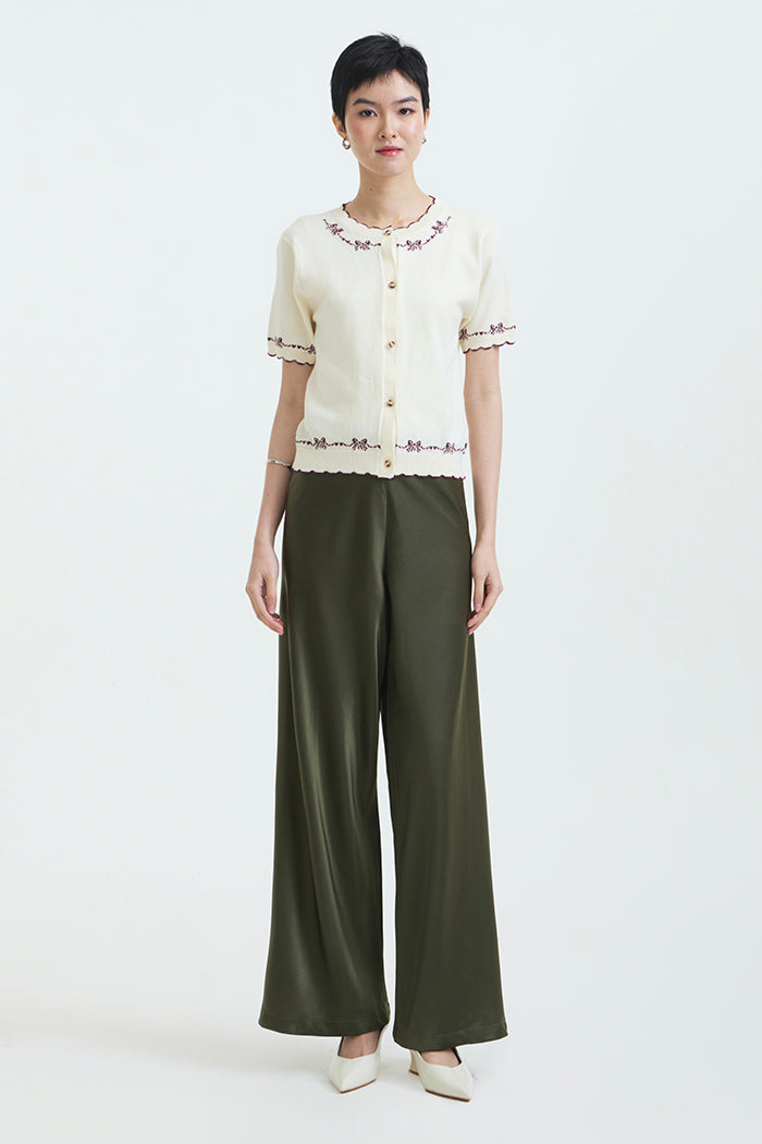 Dark Green Satin Pama
