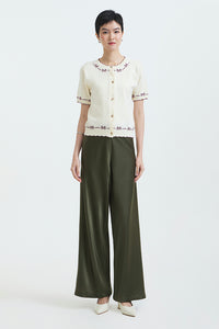 Dark Green Satin Pama