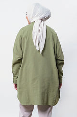 Syaline Hijab - Deandra Shirt Green