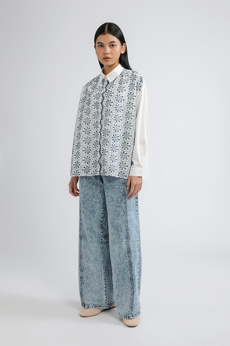 Floral Embroidery Fonsi - Defect Sale