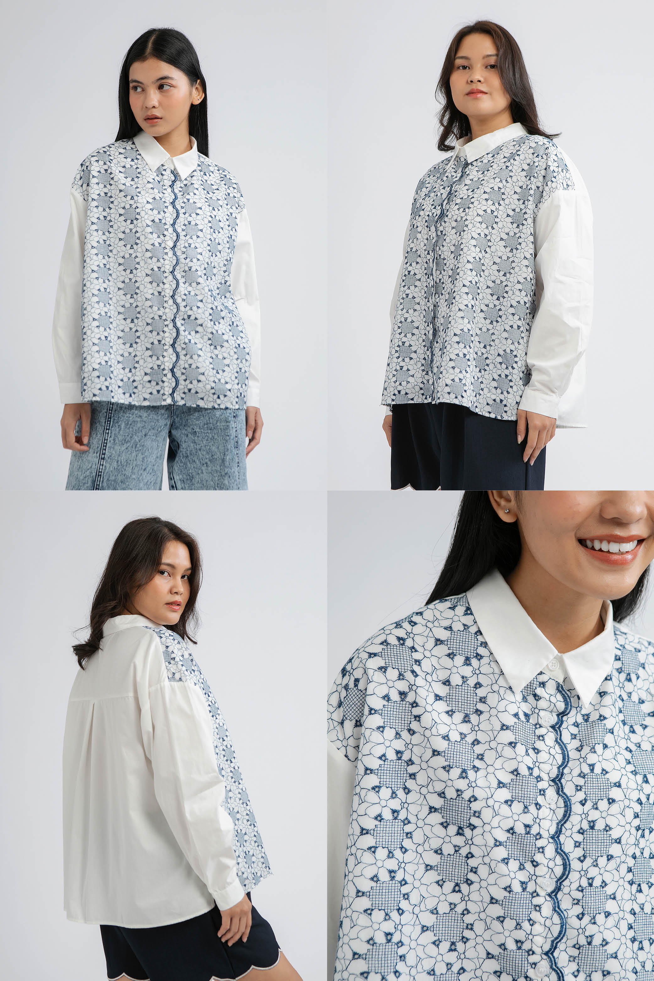 Floral Embroidery Fonsi - Defect Sale