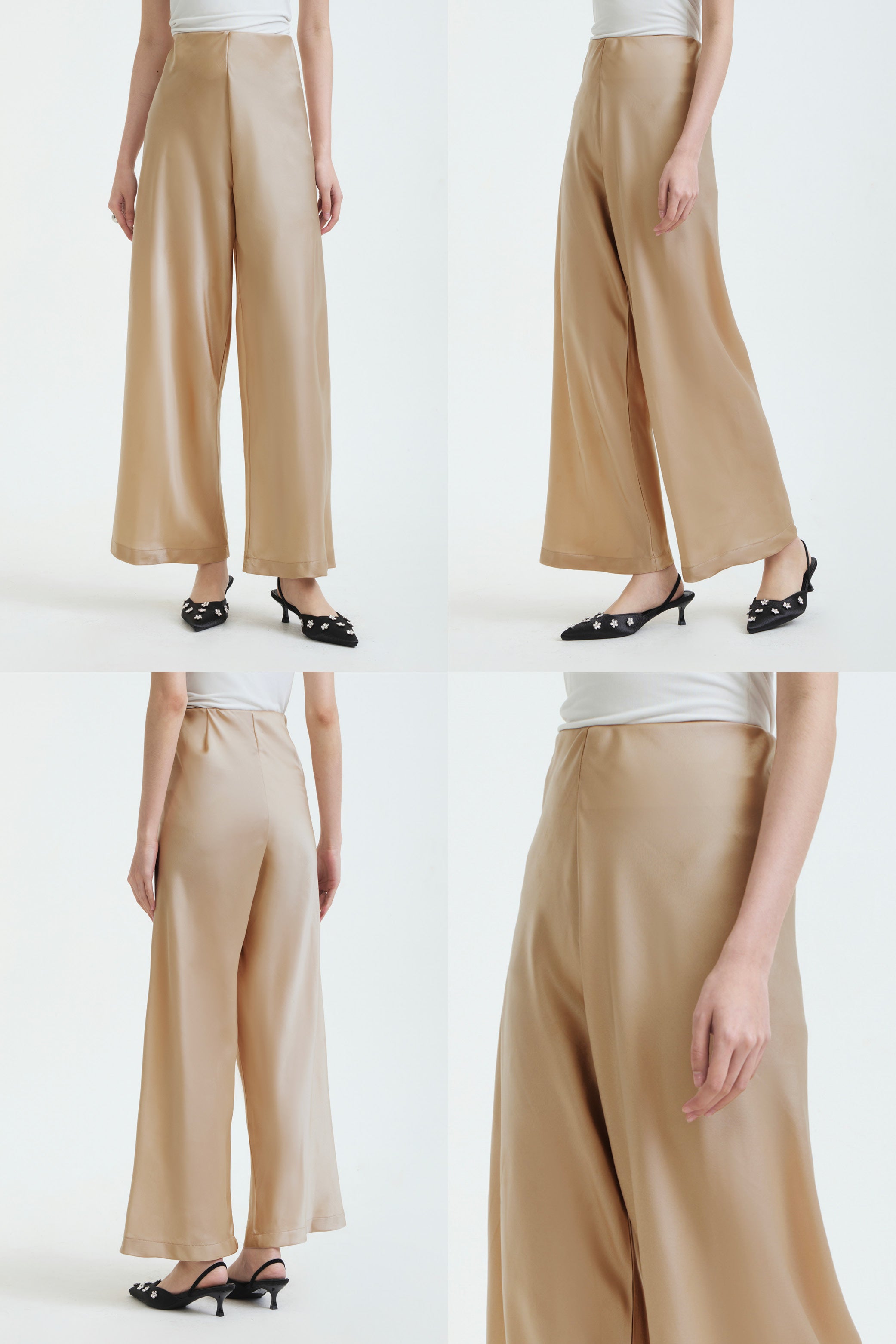 Beige Satin Pama