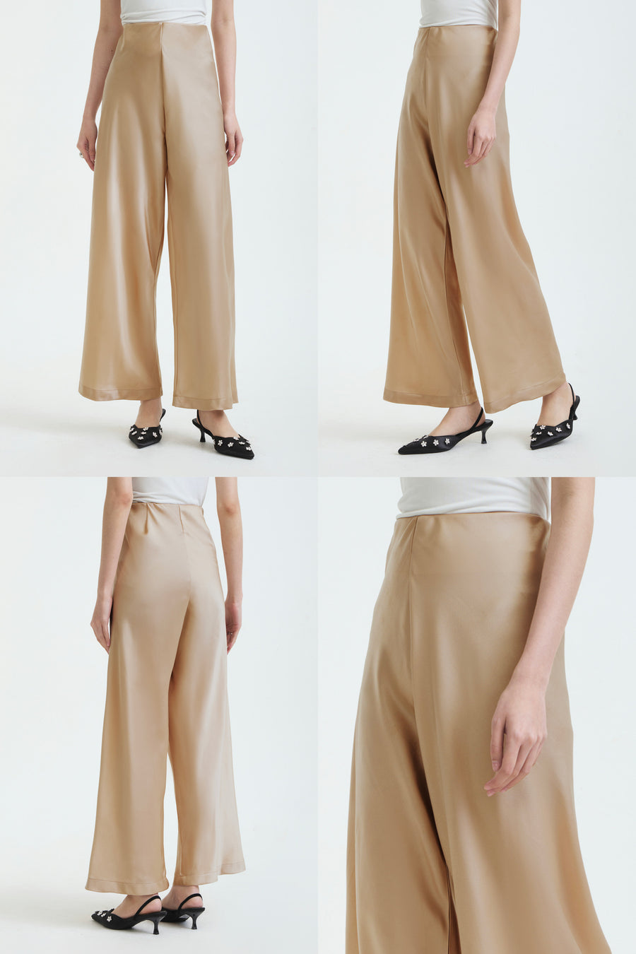 Beige Satin Pama