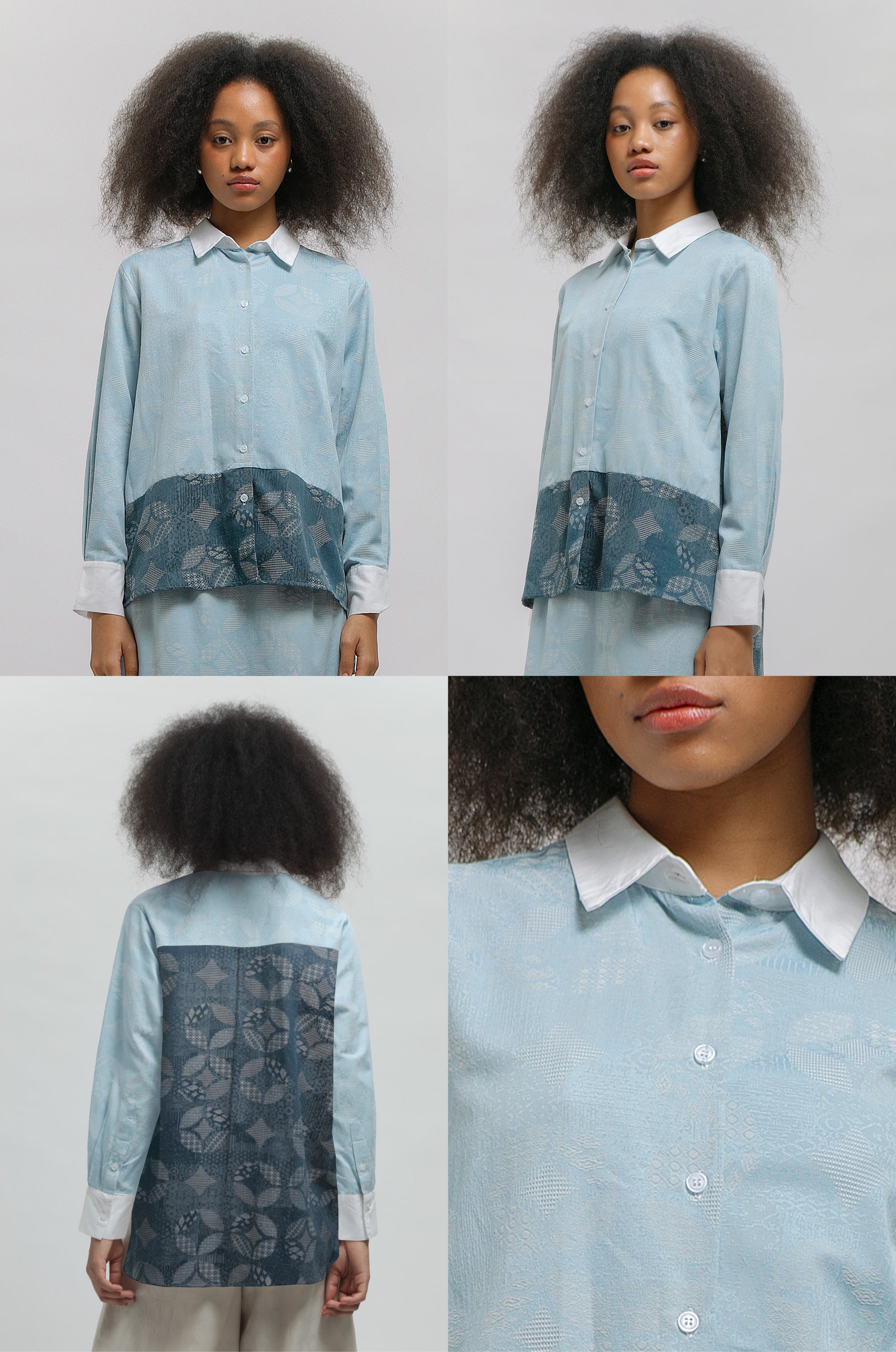 Binar Kawung Biru Muda