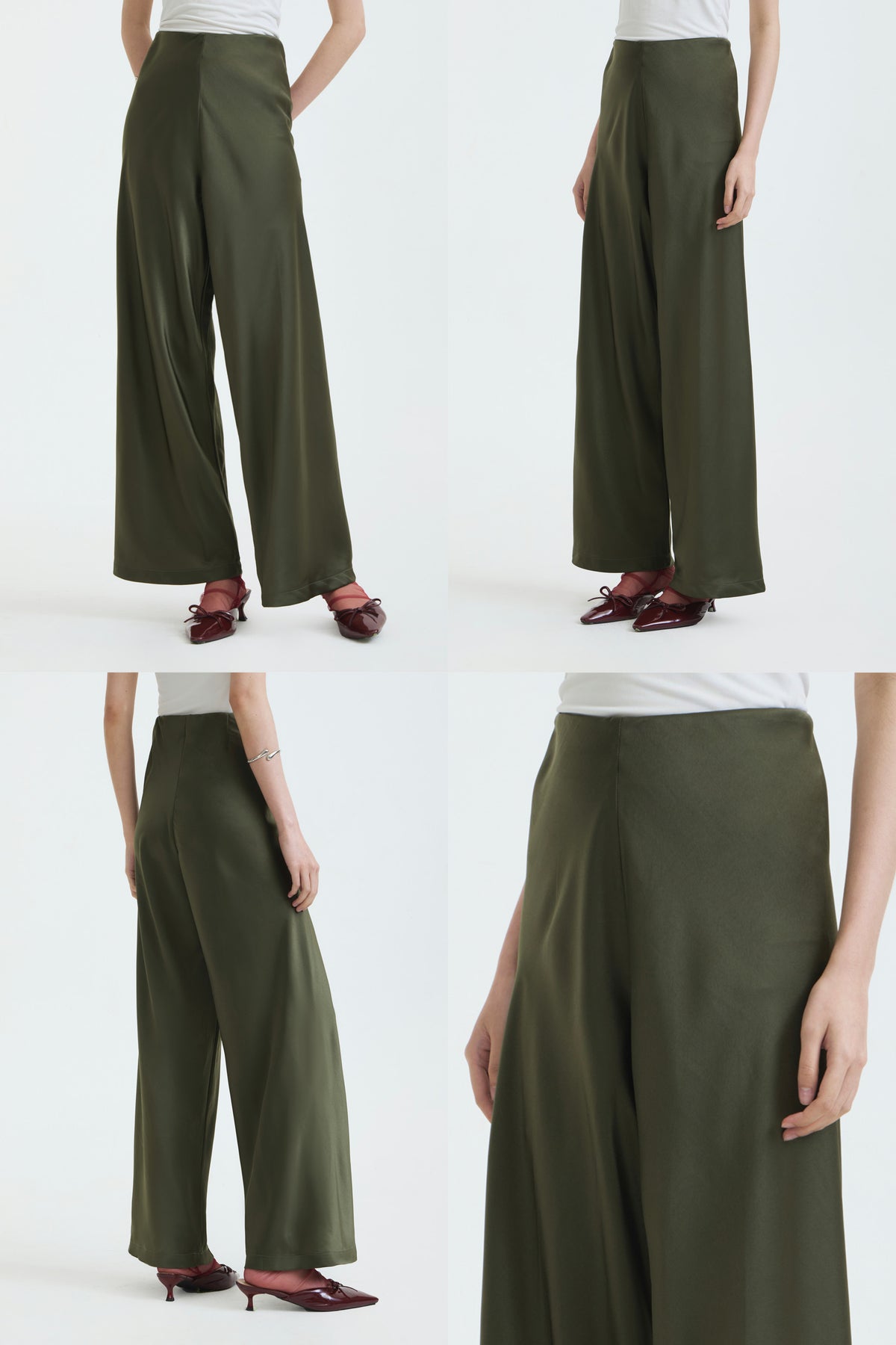 Dark Green Satin Pama