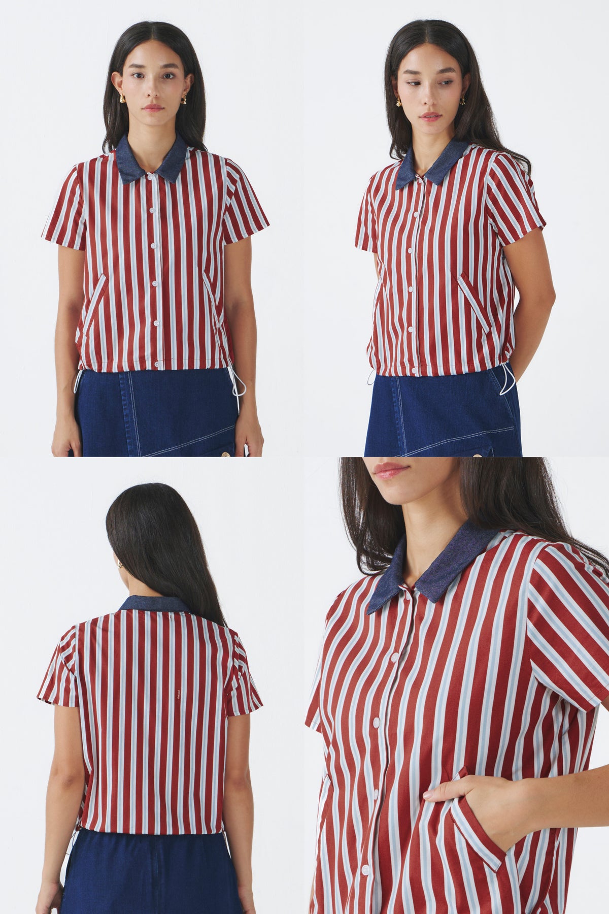 Maroon Striped Sali