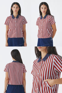 Maroon Striped Sali