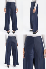 Navy Satin Pama