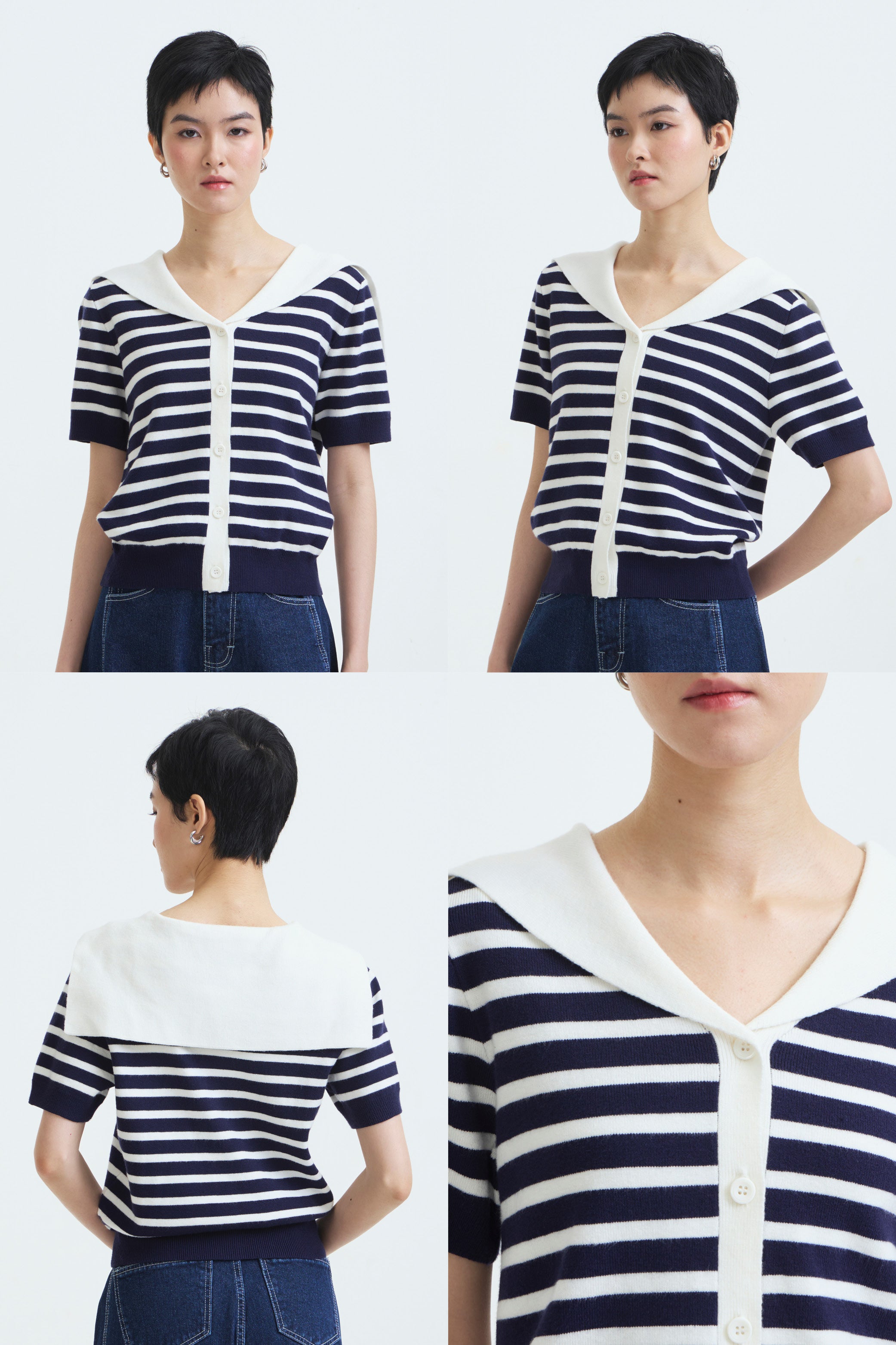 Navy Striped Tinsel