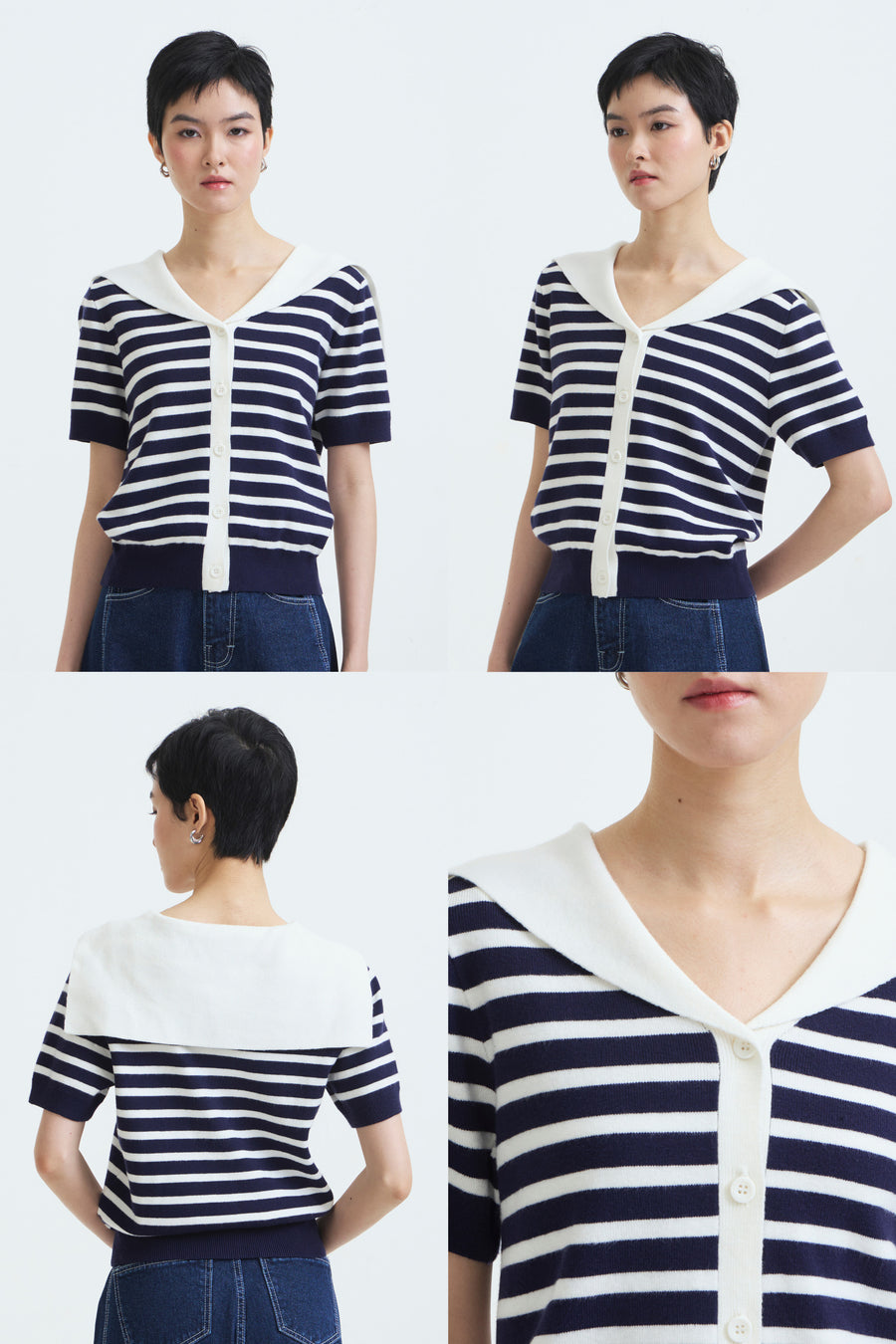 Navy Striped Tinsel