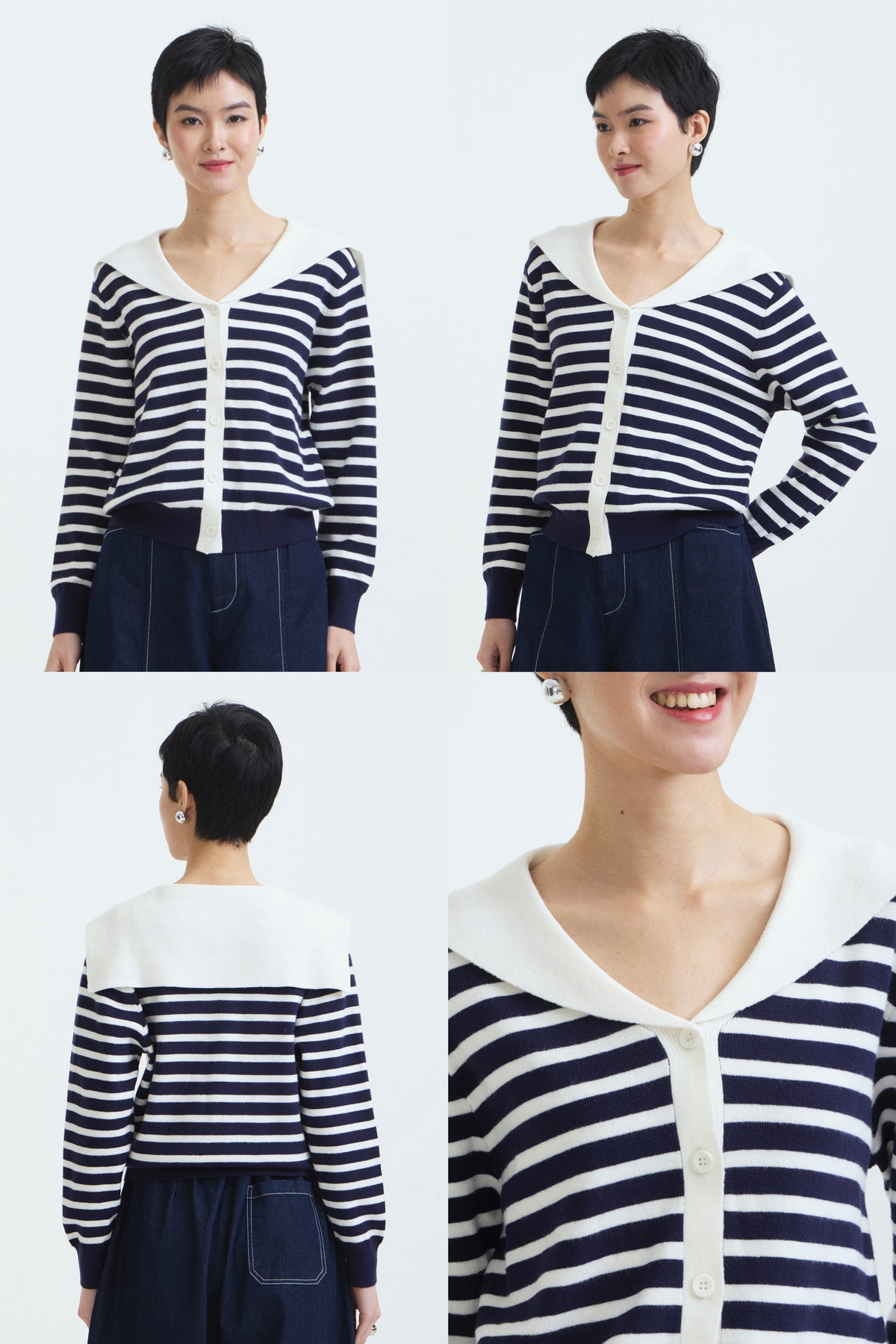 Navy Striped Tusha