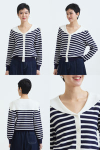Navy Striped Tusha
