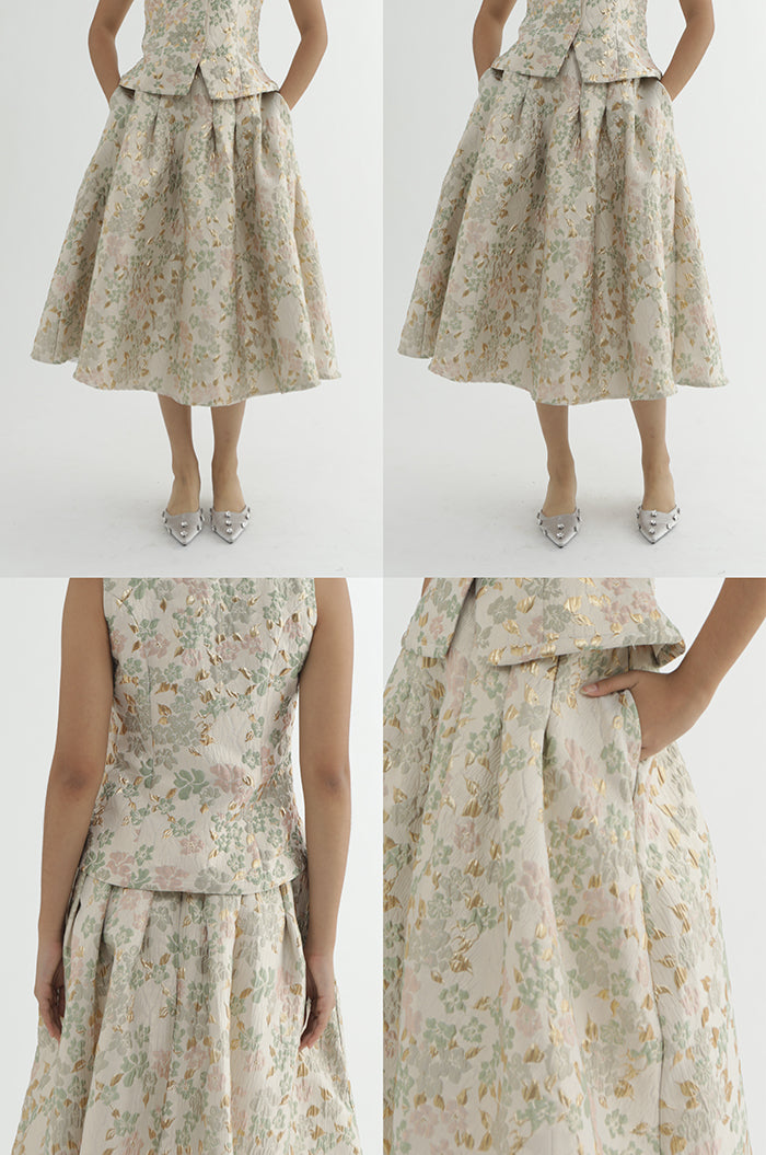 Beige Floral Lira