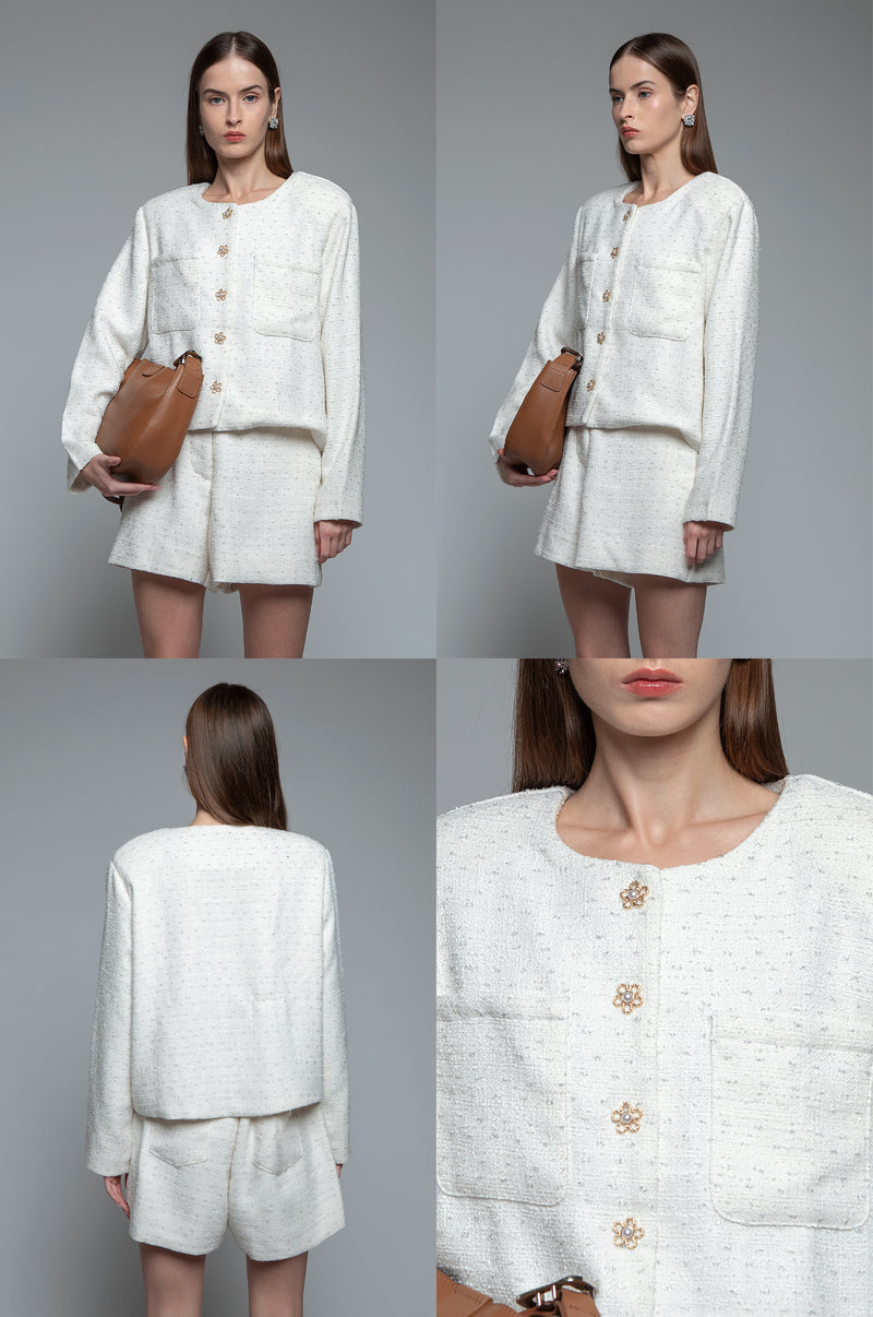 Off-white Tweed Lumiere