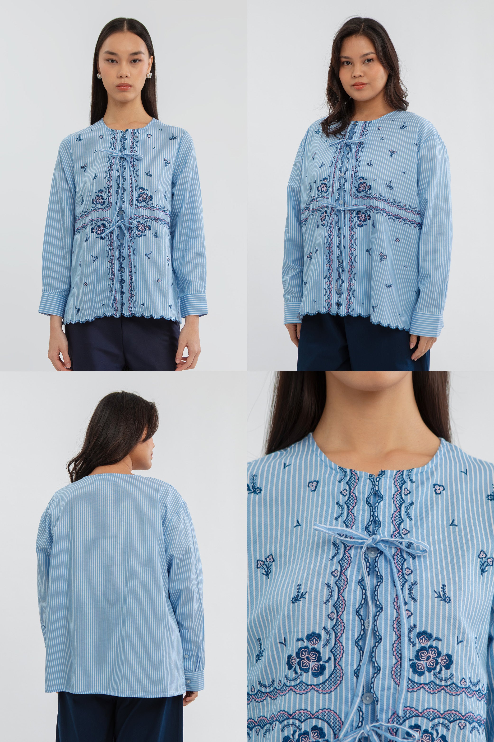 Light Blue Striped Diali