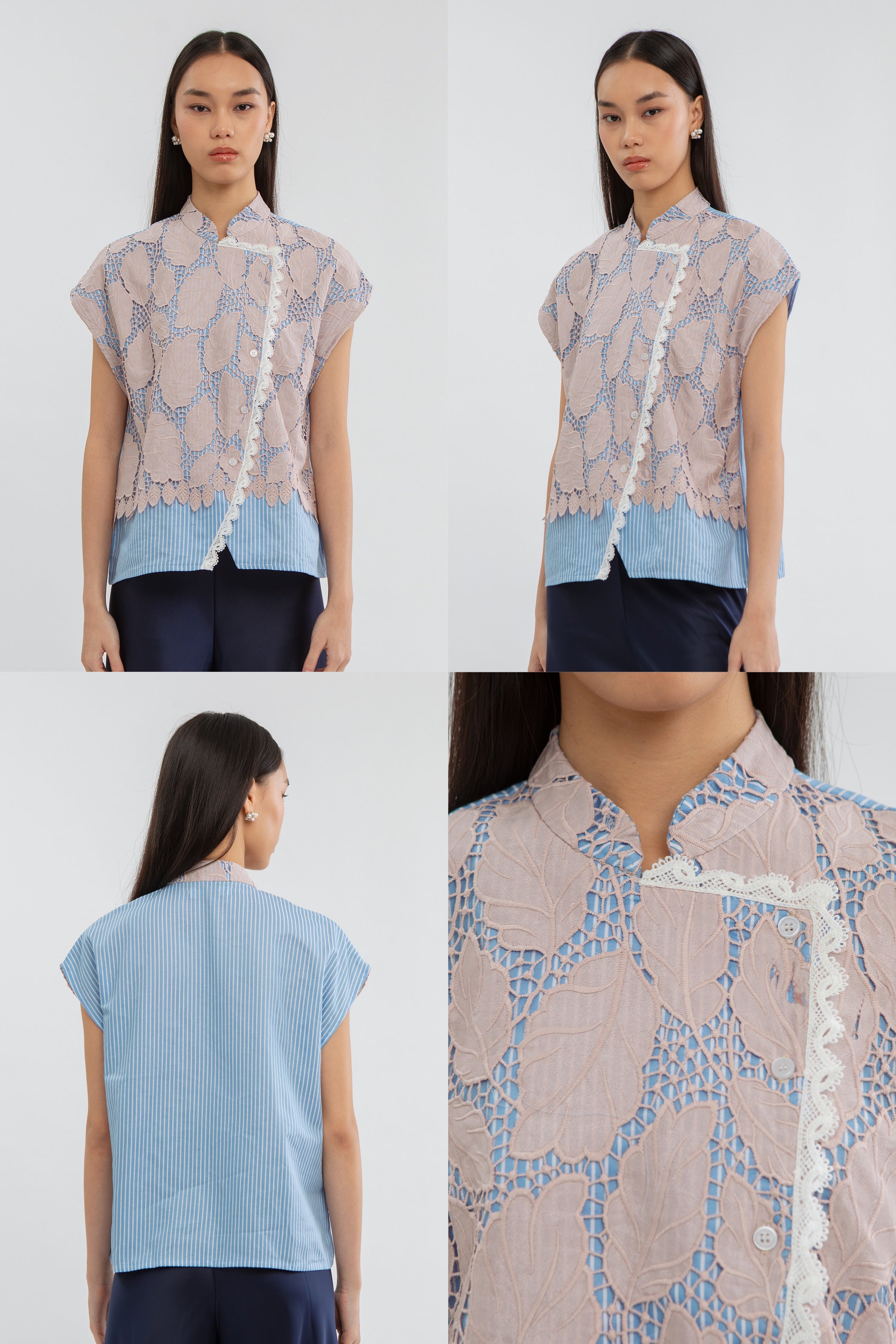 Light Blue Striped Talya