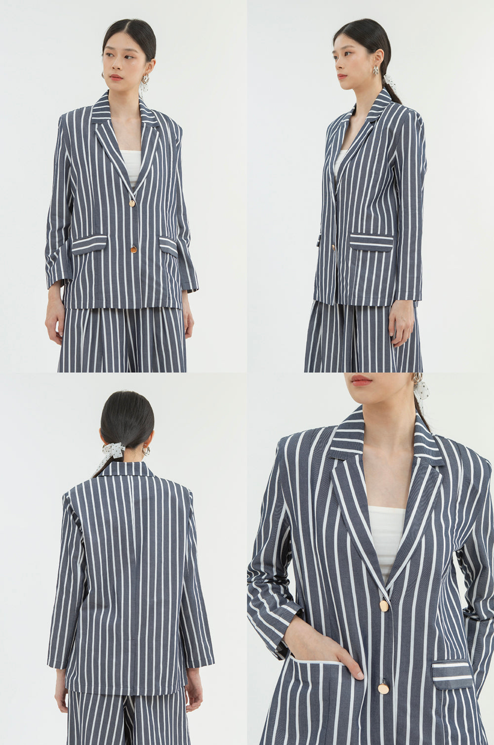 Navy Striped Nonnette