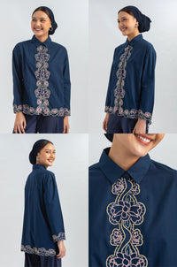 Navy Embroidery  Shazi