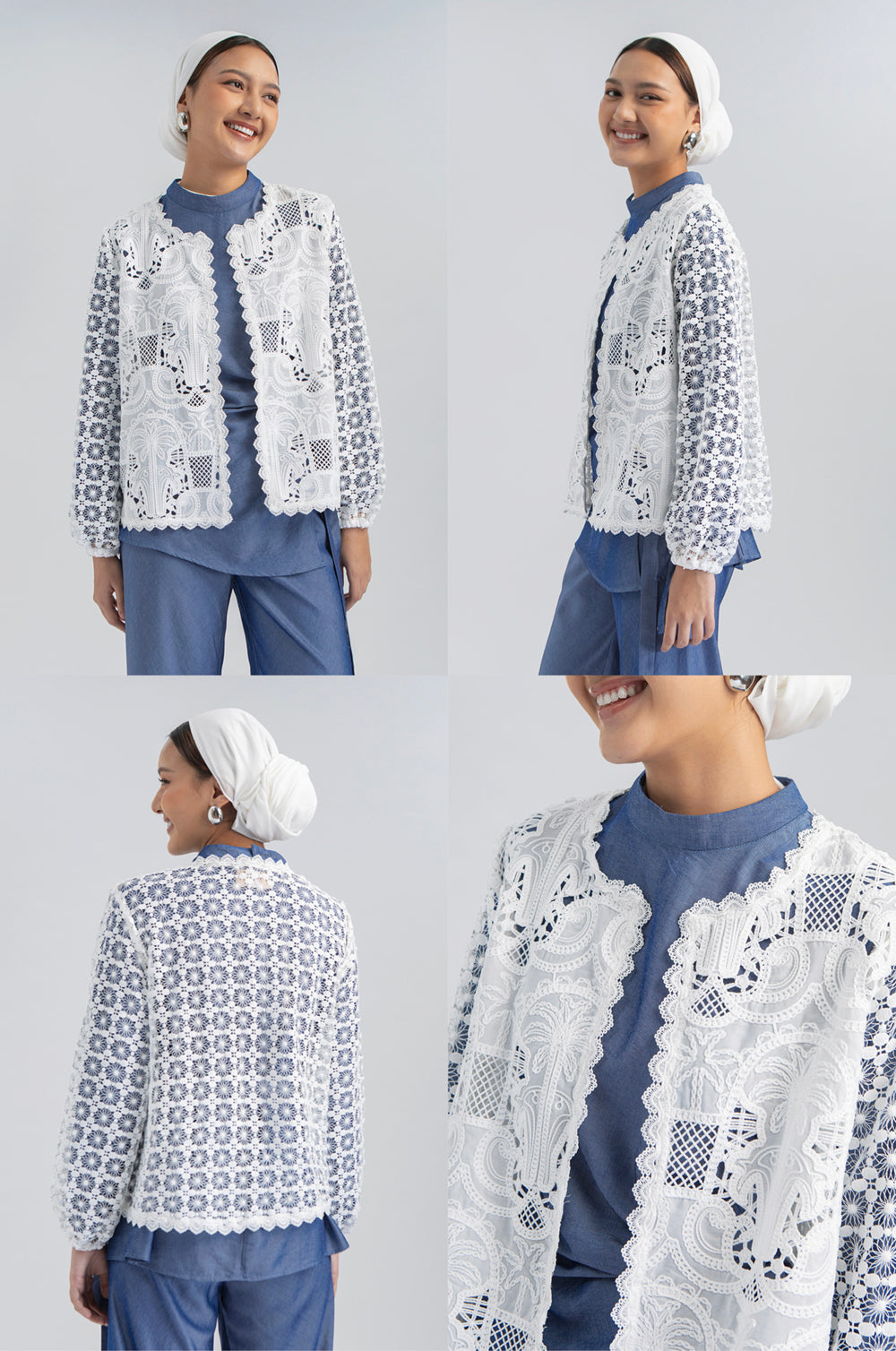 Off-white Embroidered Anara