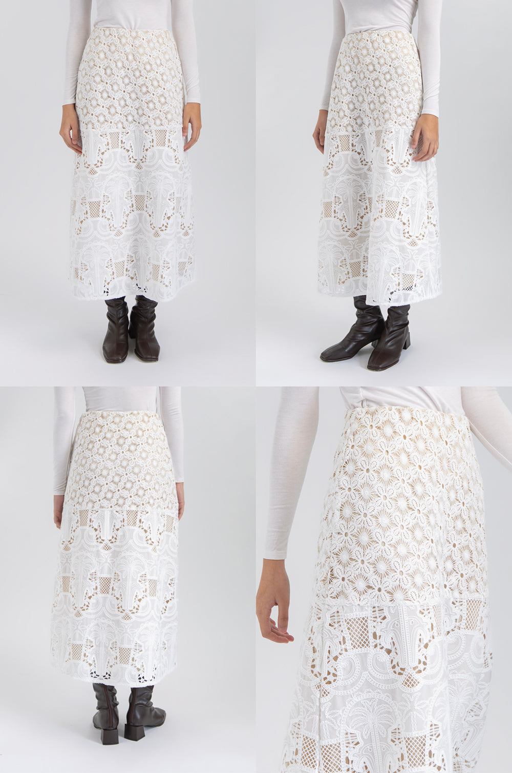 Off-white Embroidered Benna