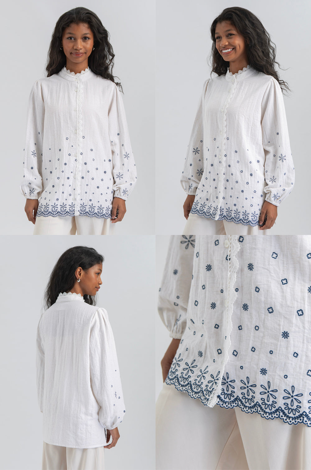 Off-white Embroidery Nadra