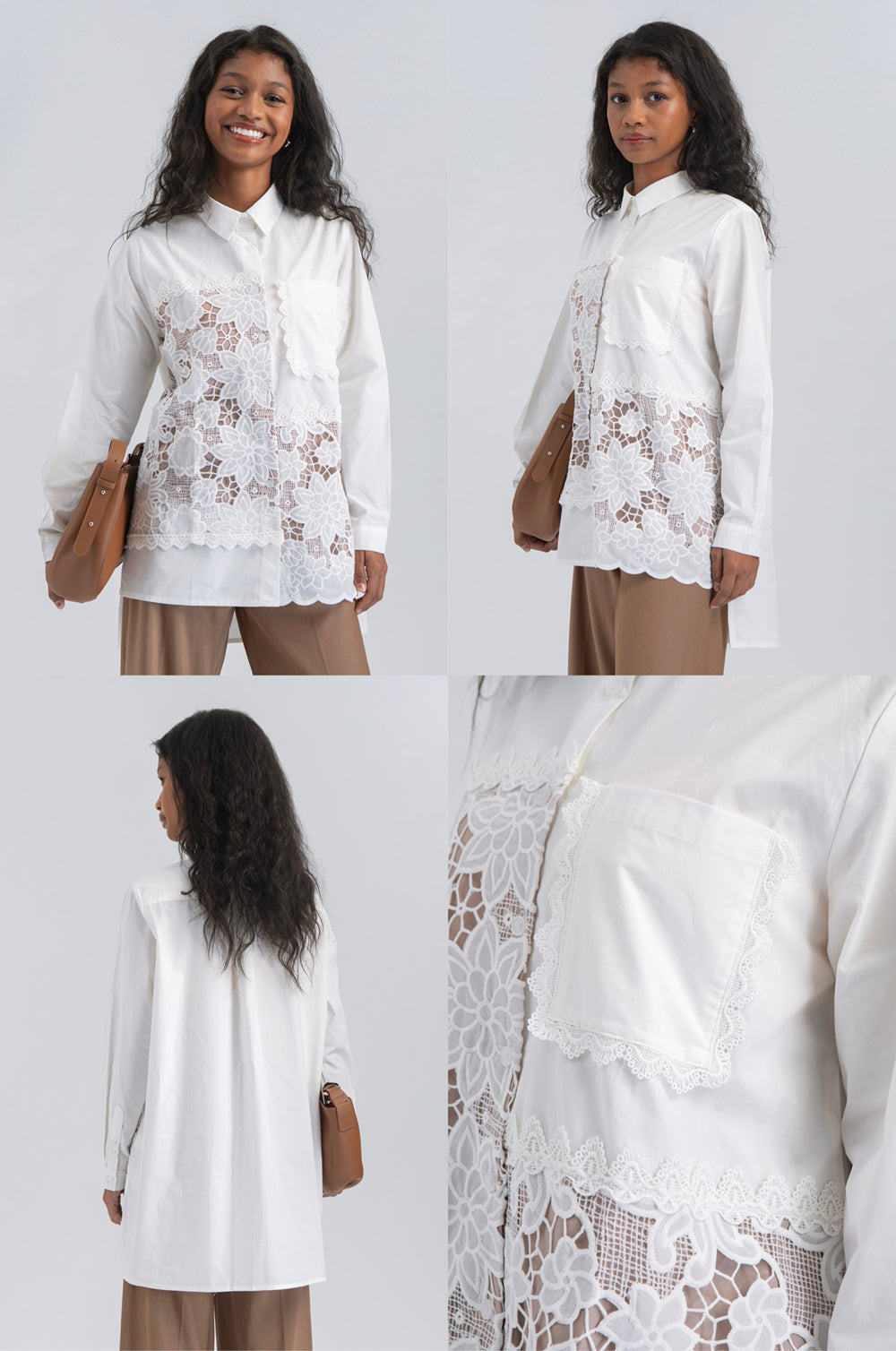 White Rida Off-white Embroidery Rida – COTTONINK