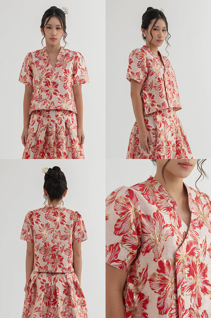Red Floral Ran