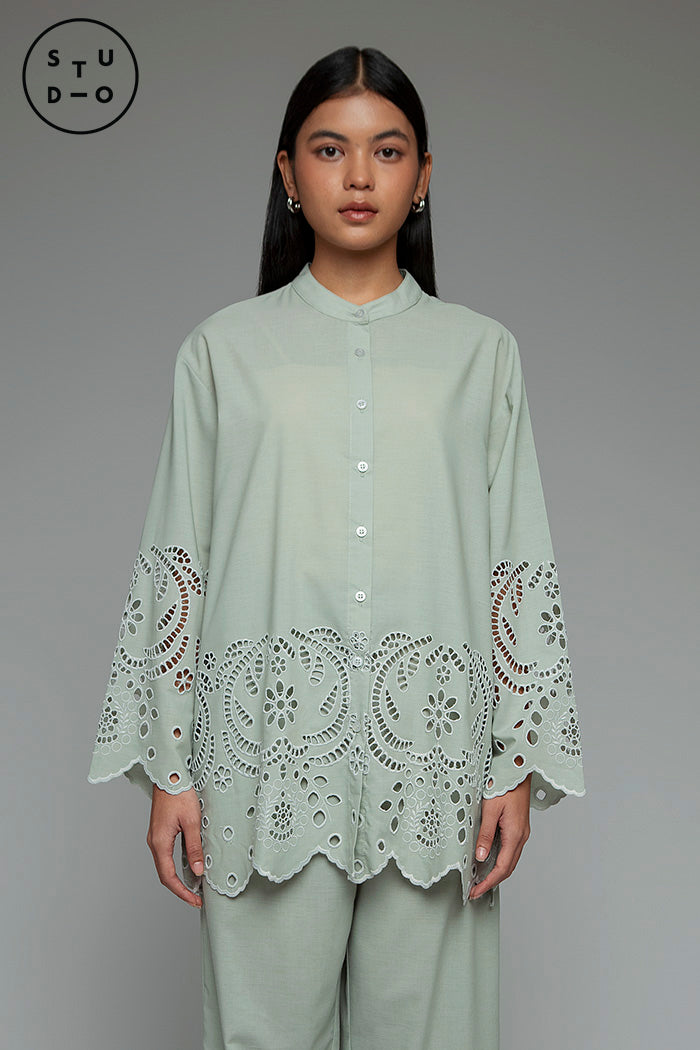 Green Embroidery Leifa