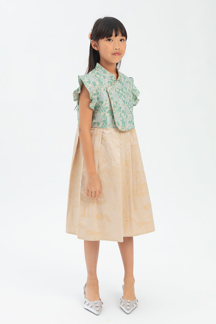 Green Floral Jinggao