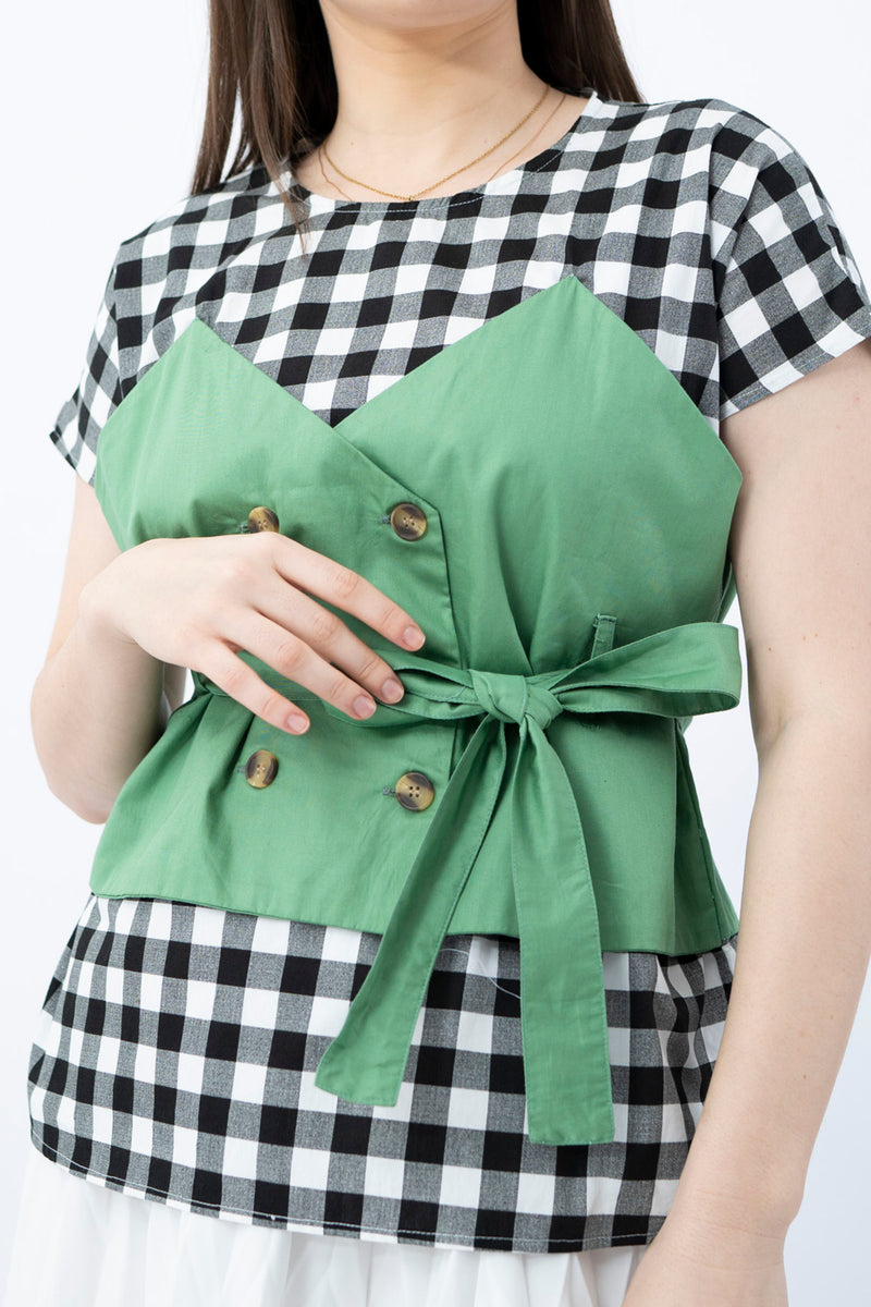 Defect Sale - Green Gingham Mayle