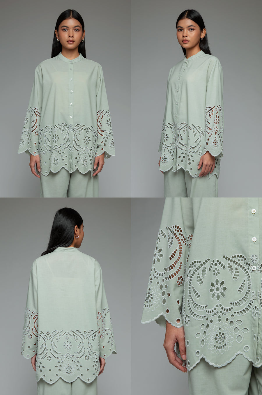 Green Embroidery Leifa