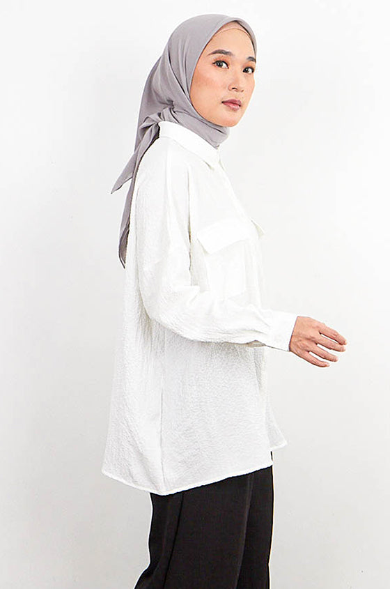 Syaline Hijab - Harper Off-white