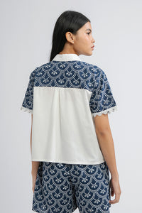 Indigo Scalloped Cesena A