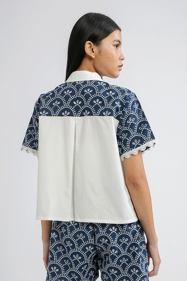 Indigo Scalloped Cesena B