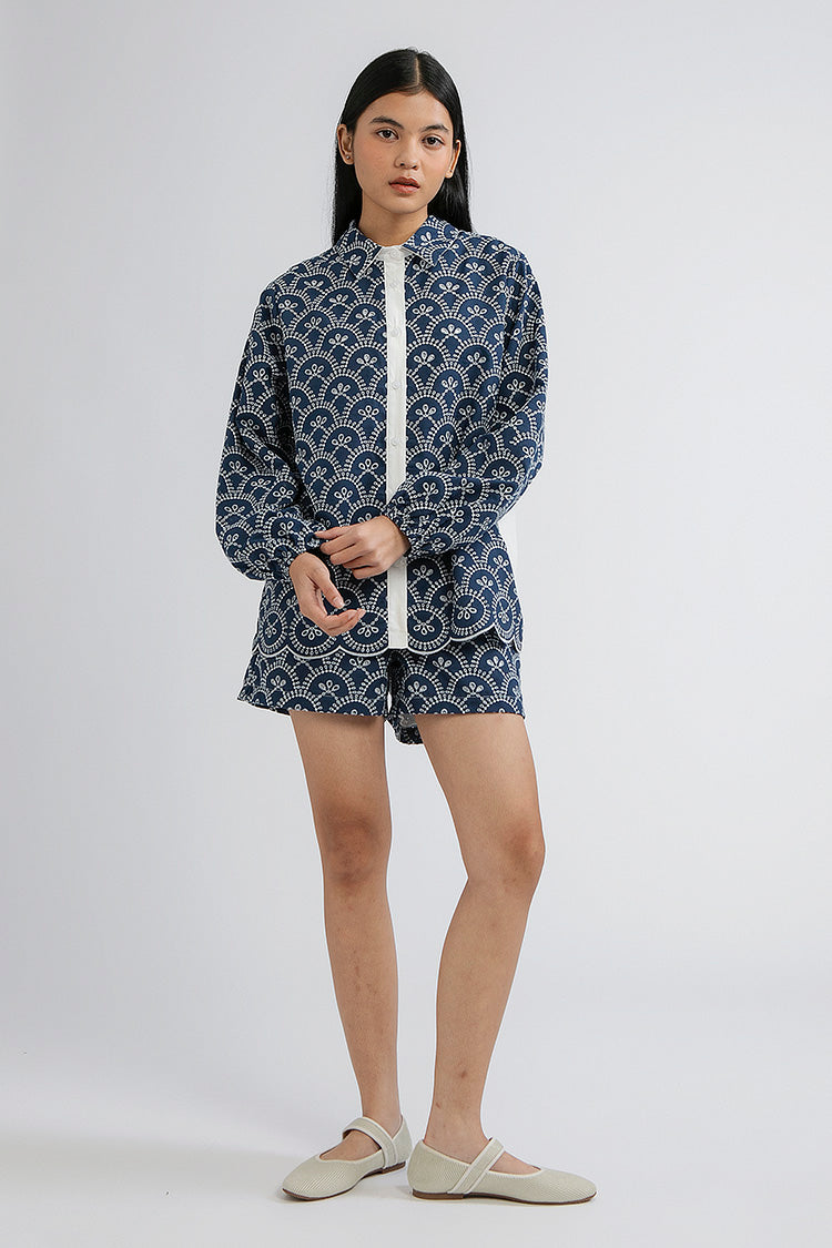 Indigo Scalloped Nardo B - Defect Sale