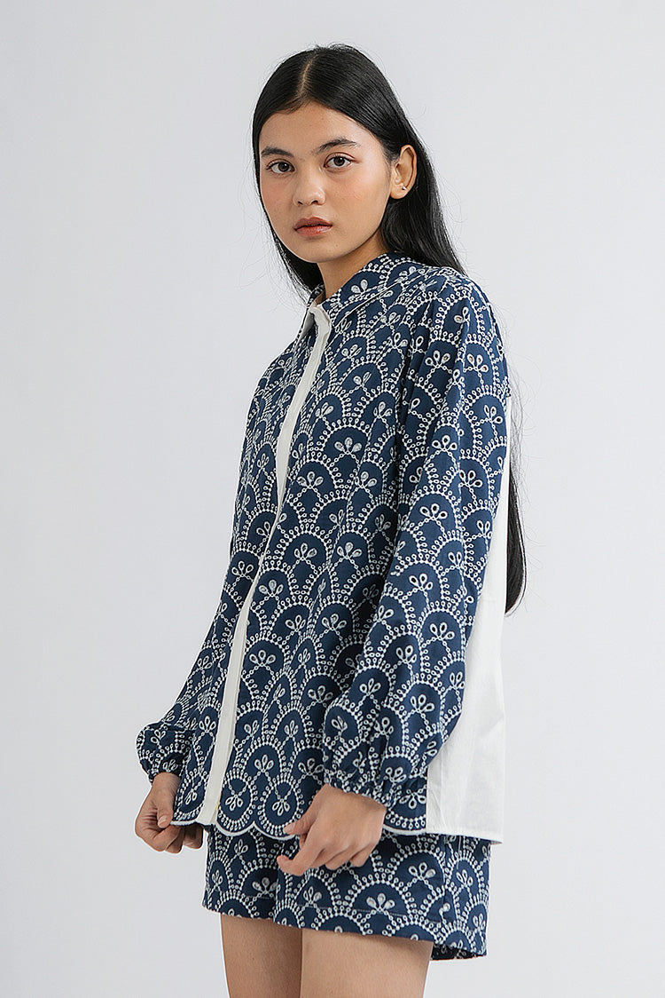 Indigo Scalloped Nardo B - Defect Sale