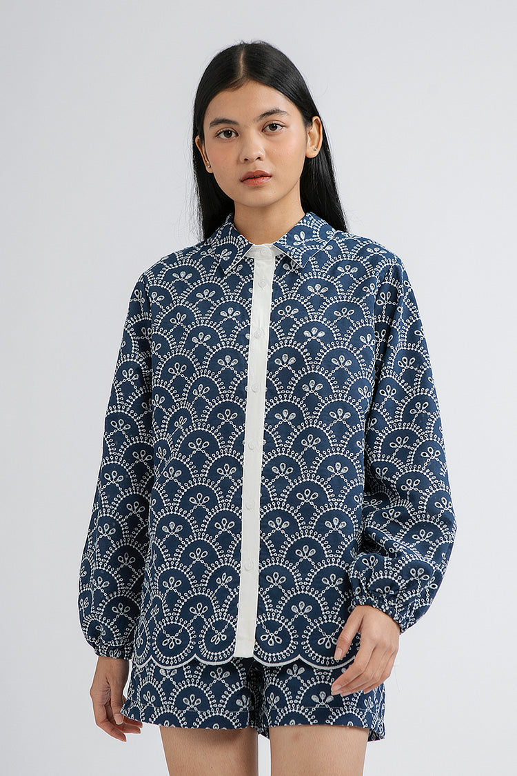 Indigo Scalloped Nardo B - Defect Sale