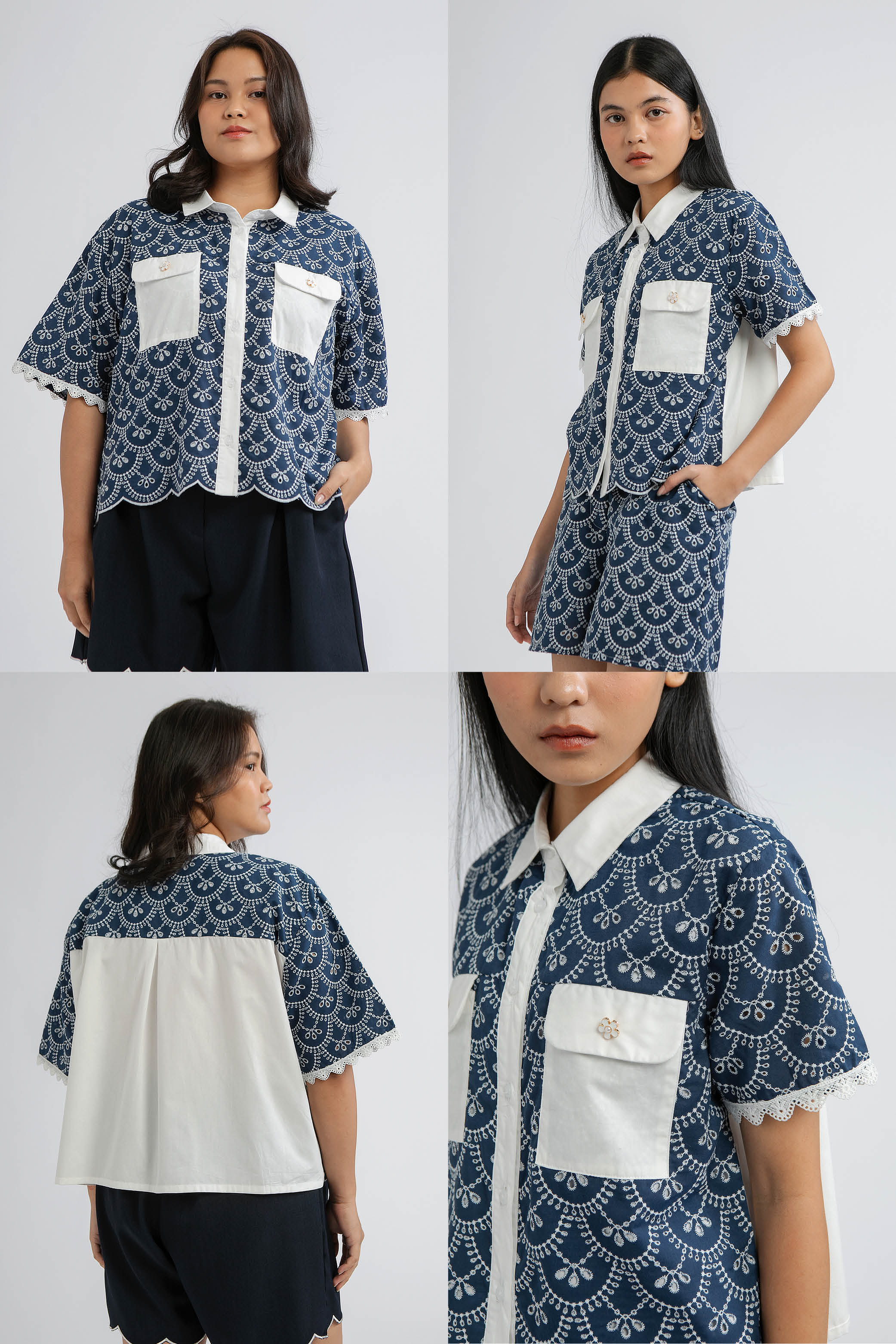 Indigo Scalloped Cesena A