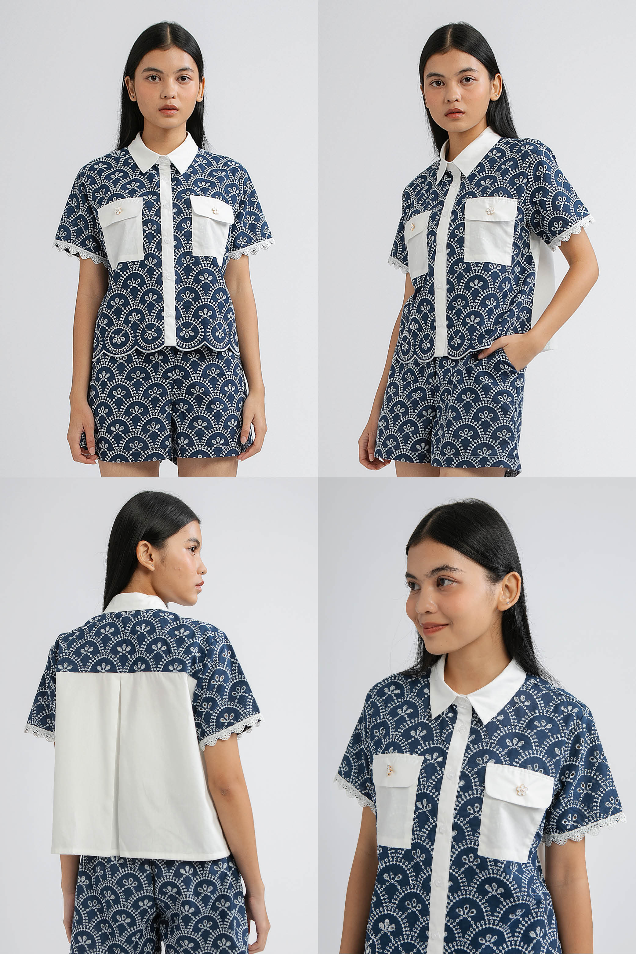 Indigo Scalloped Cesena B