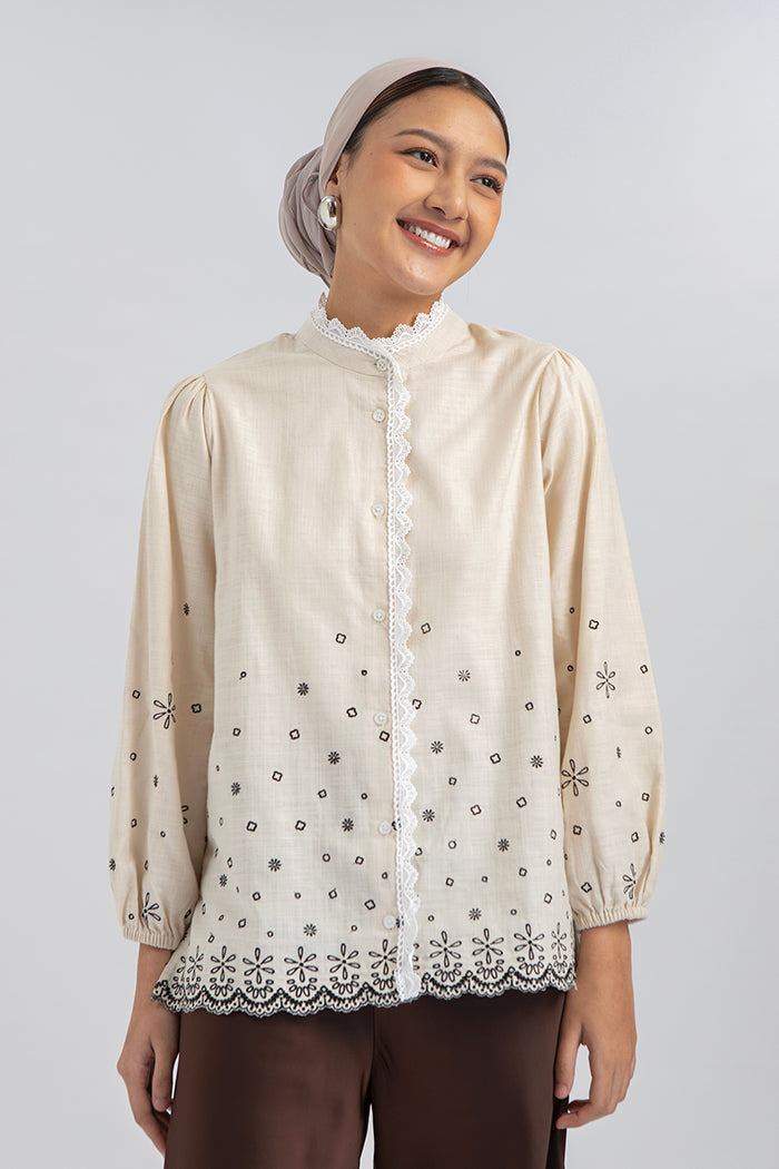 Khaki Embroidery Nadra