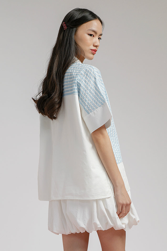Light Blue Striped Bineta - Defect Sale