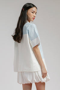 Light Blue Striped Bineta - Defect Sale