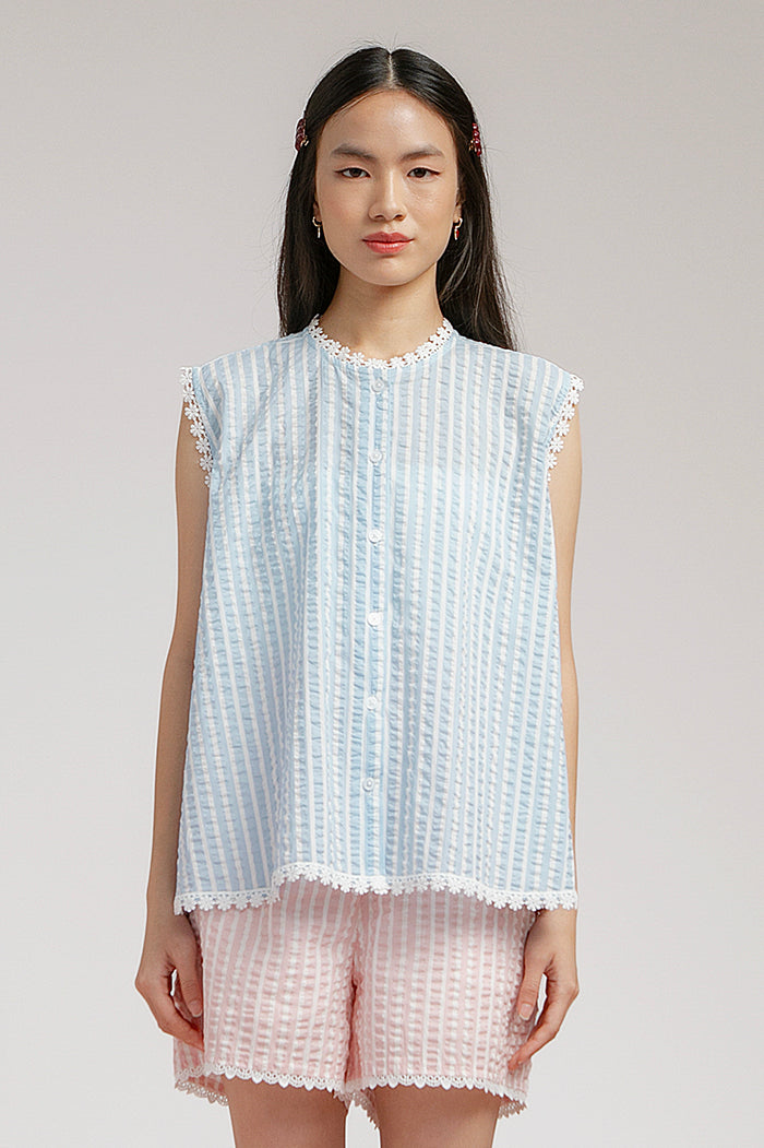 Light Blue Striped Burnett - Defect Sale