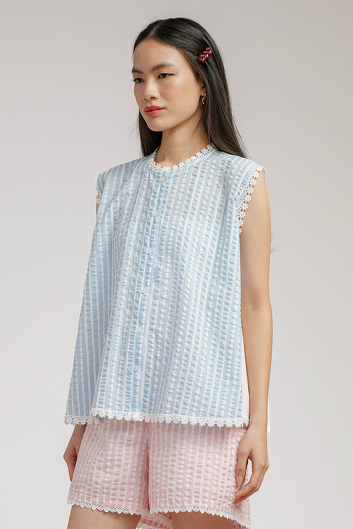 Light Blue Striped Burnett - Defect Sale