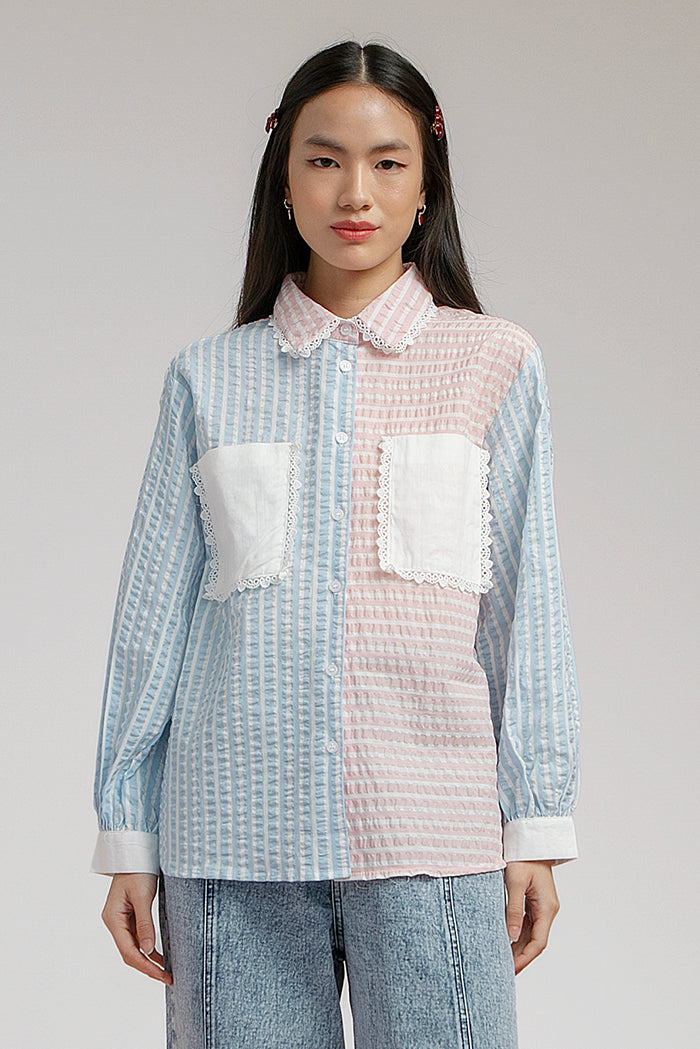 Light Blue Striped Shalamov - Defect Sale