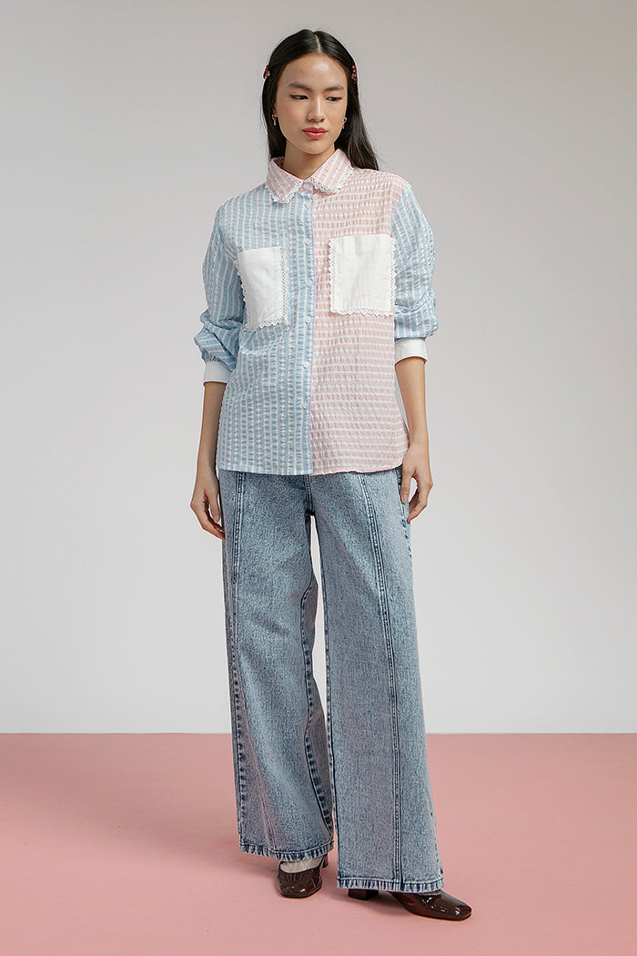 Light Blue Striped Shalamov - Defect Sale