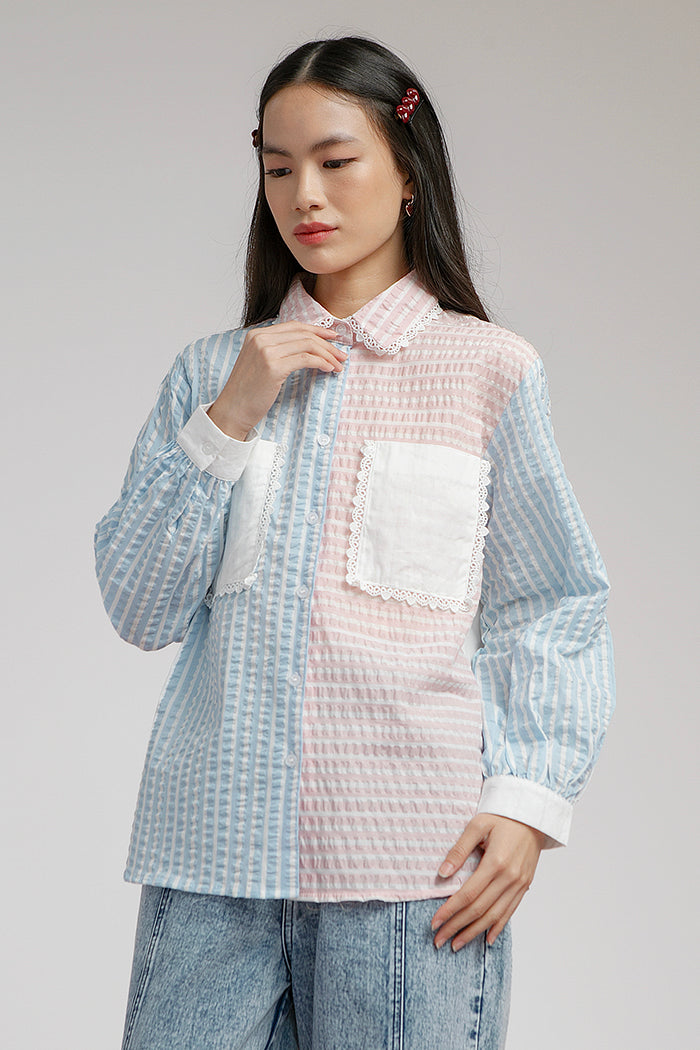 Light Blue Striped Shalamov - Defect Sale