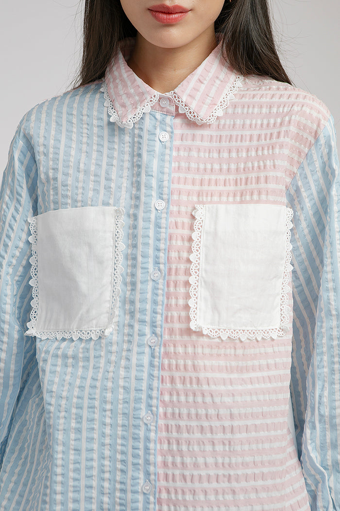 Light Blue Striped Shalamov - Defect Sale
