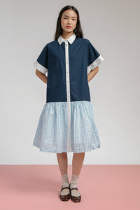Light Blue Striped Trevino - Defect Sale